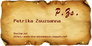Petrika Zsuzsanna névjegykártya
